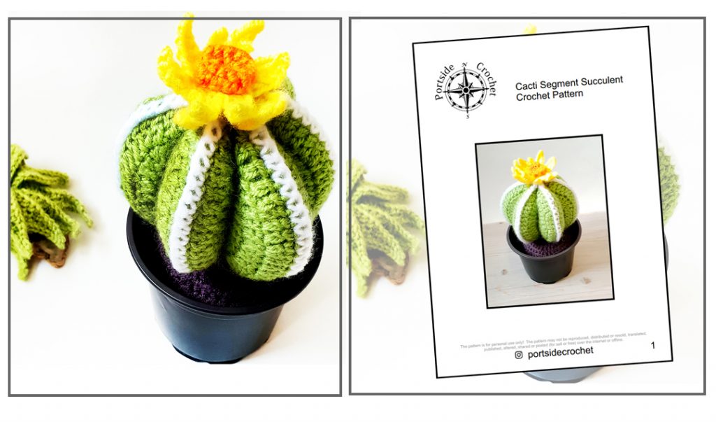 Crochet pattern for succulent cacti